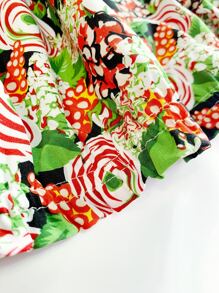 大碼滿版印花露肩襯衫 - 彩色 - 查看 4