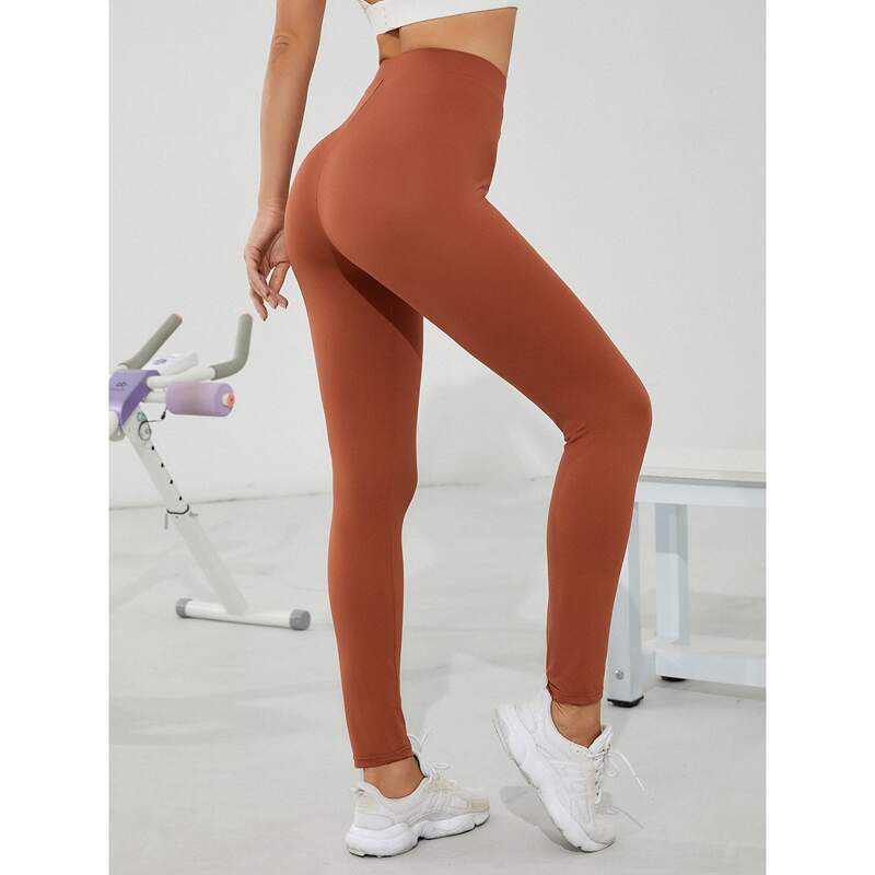 

Solid High Rise Leggings, Burnt orange
