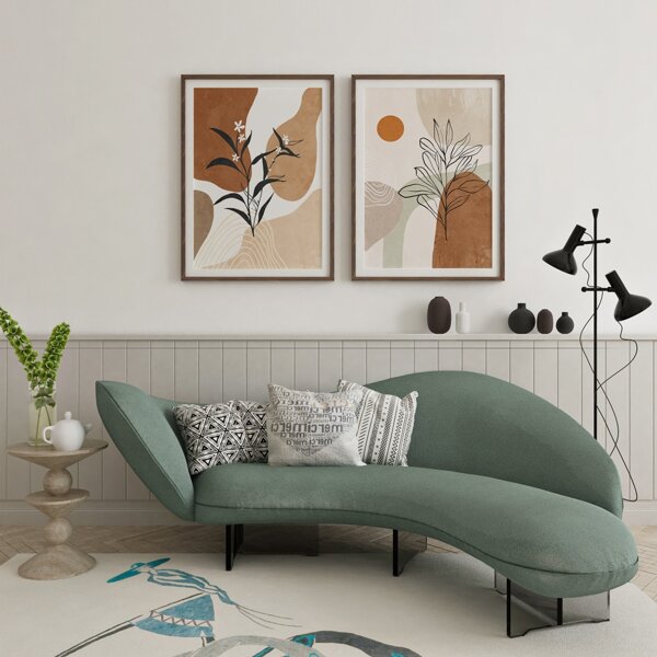 

2pcs Plants Print Unframed Painting, Multicolor