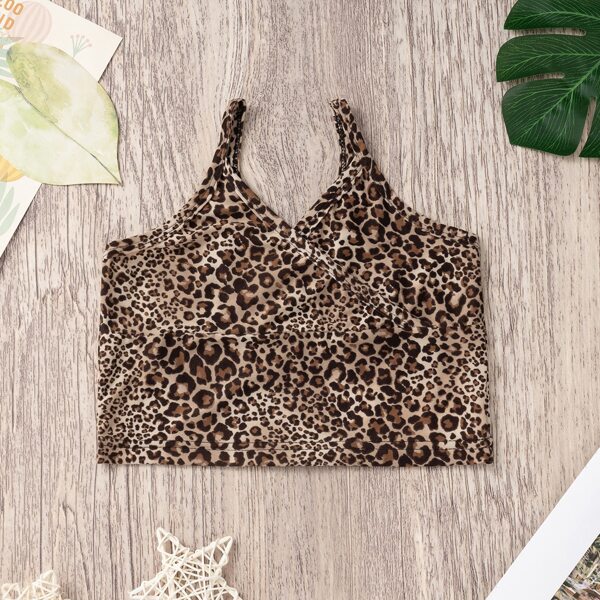 

Toddler Girls Leopard Surplice Front Cami Top, Multicolor