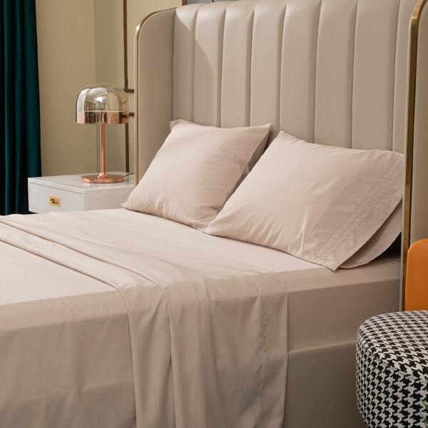 

Solid Color Flat Sheet Set Without Filler, Apricot
