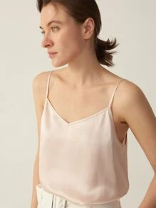 MOTF PREMIUM 100%  MULBERRY SILK GRADE 6A 19MM CAMI TOP - Baby Pink - View 3