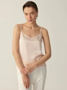 MOTF PREMIUM 100%  MULBERRY SILK GRADE 6A 19MM CAMI TOP - Baby Pink - View 5