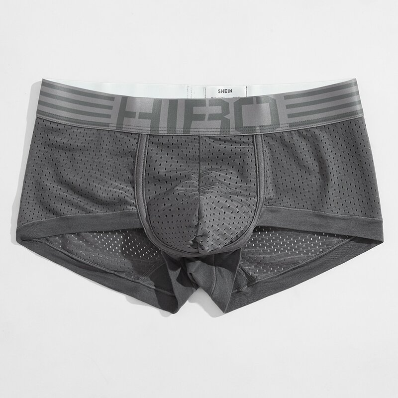 

Guys Breathable Letter Graphic Boxer Brief, Grey