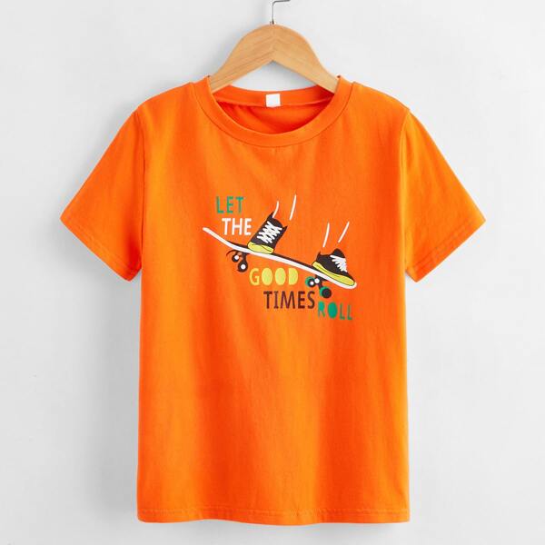 

Boys Slogan Graphic Tee, Orange