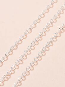 Chuỗi cáp đồng thau 1 cuộn được hàn với chuỗi đồng hình bầu dục phẳng ống chỉ - Bạc - Xem 2