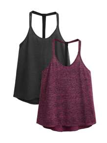 SHEIN Sports Breathable Softness Sports Teeworkout Tank Top