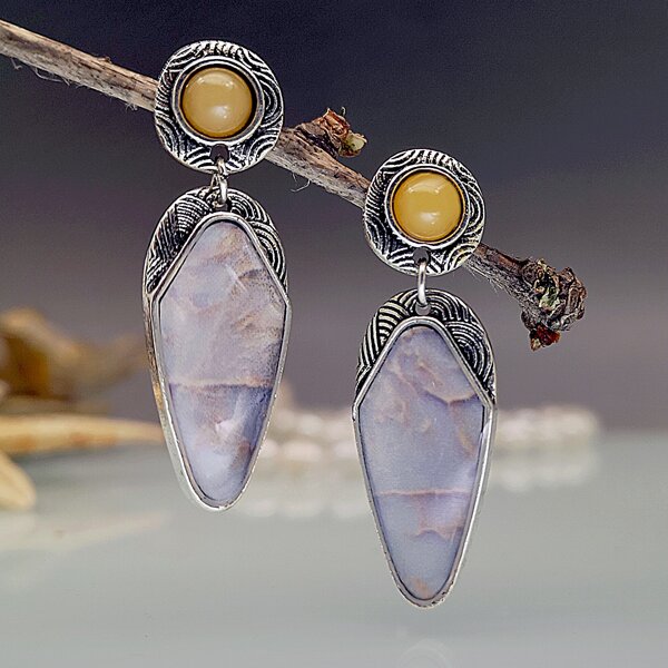 

Vintage Drop Earrings, Multicolor