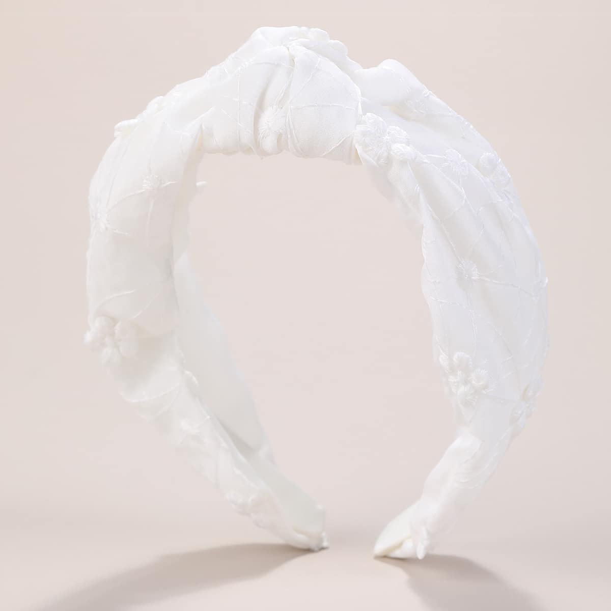 

Solid Knot Hair Hoop, White