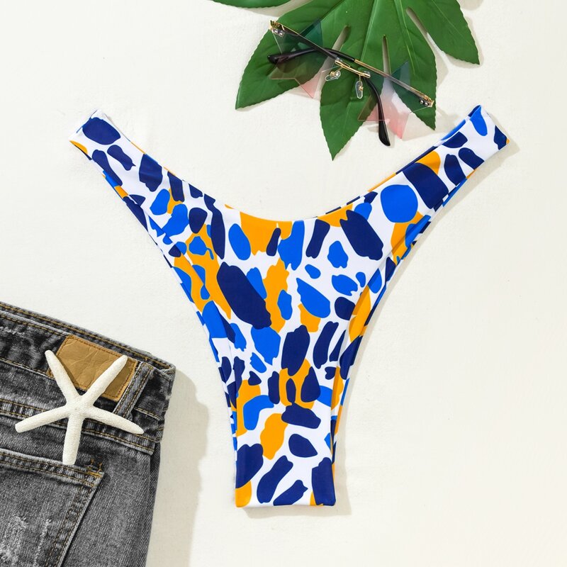 

Allover Print High Cut Bikini Panty, Multicolor