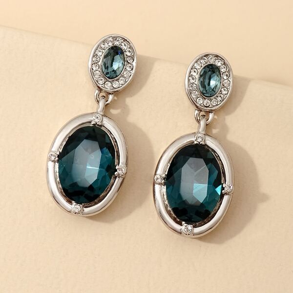 

Rhinestone Decor Drop Earrings, Royal blue