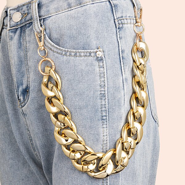 

Acrylic Belt Chain, Gold