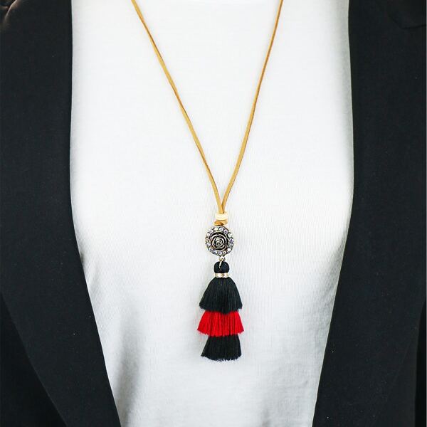 

Tassel Pendant Necklace, Multicolor