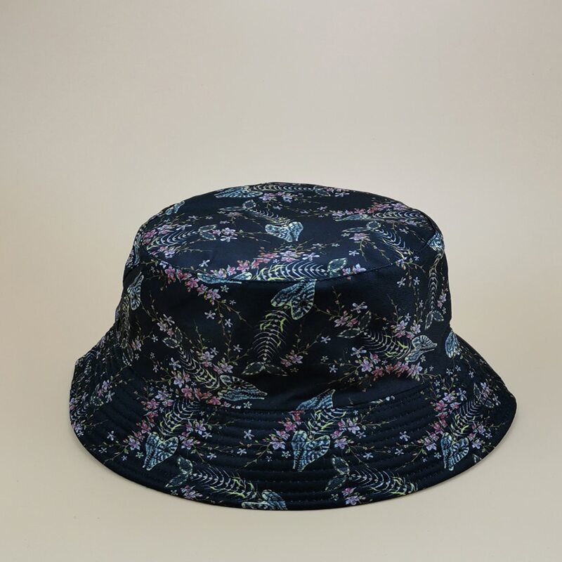 

Floral Print Bucket Hat, Black