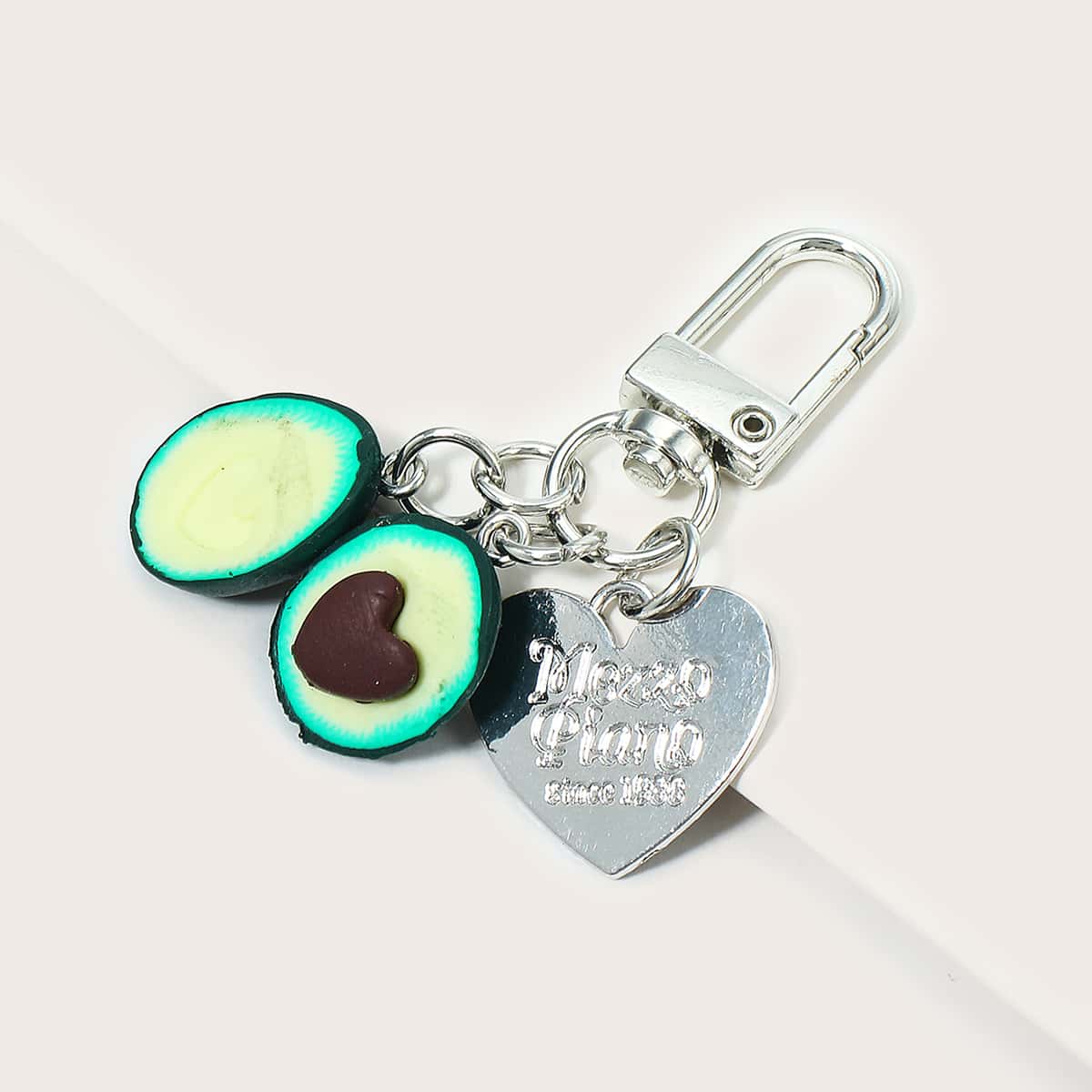 

Heart Avocado Bag Charm, Green