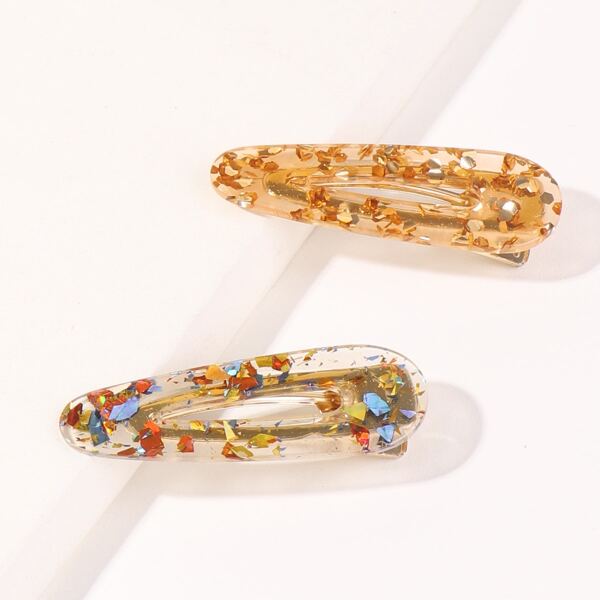 

2pcs Girls Alligator Hair Clip, Multicolor