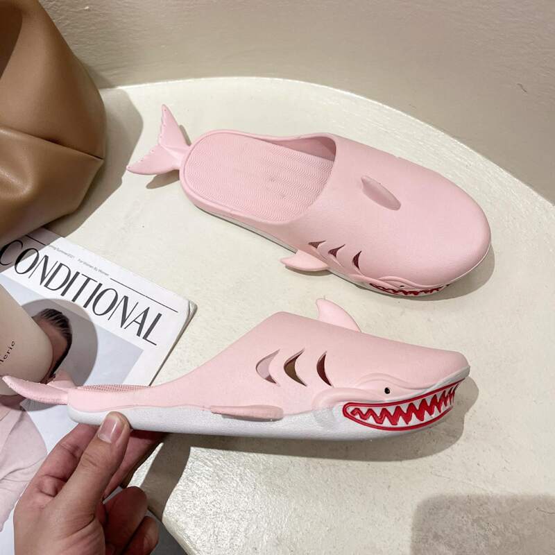 

Cartoon Shark Slides, Pink