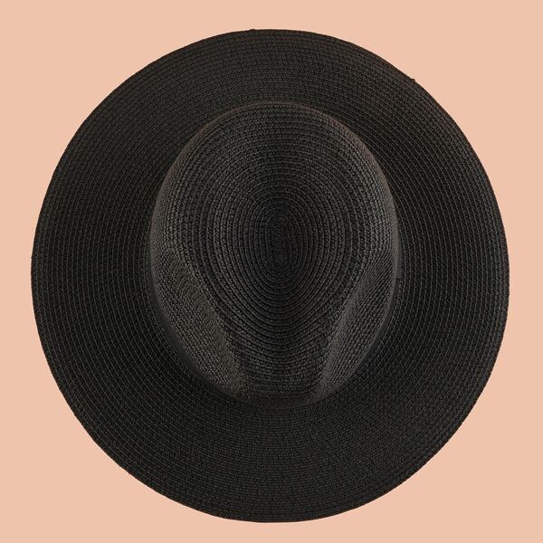 

Minimalist Straw Hat, Black