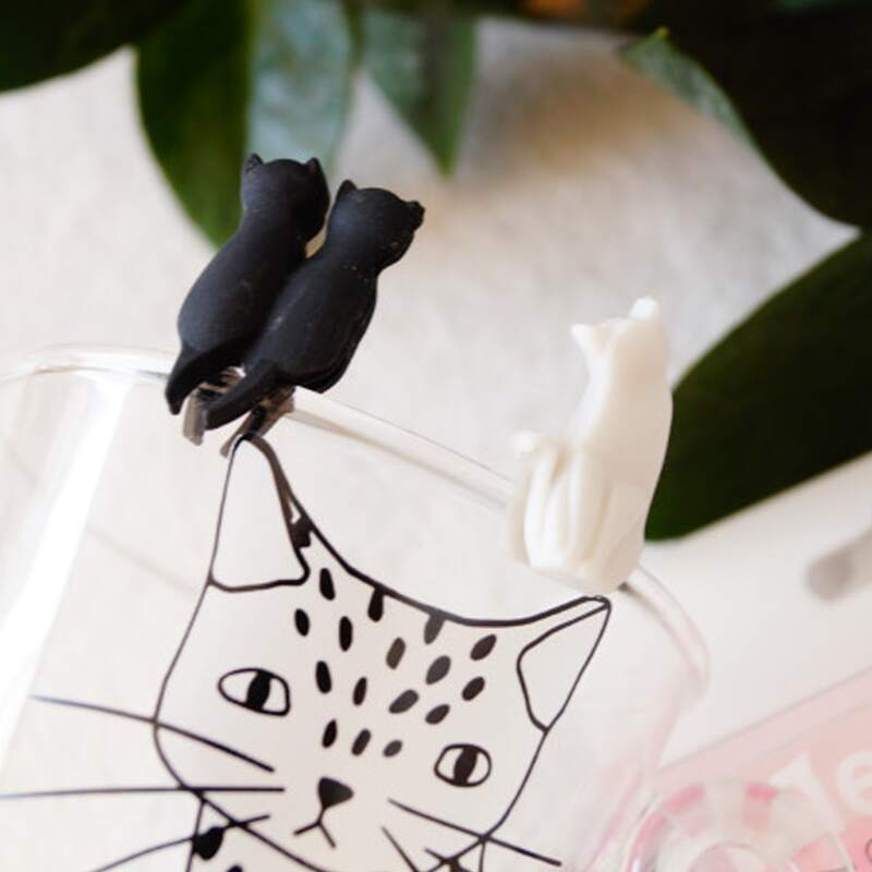 

6pcs Random Cat Cup Marker, Multicolor