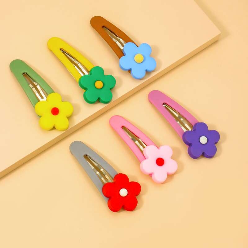 

6pcs Floral Decor Hair Claw, Multicolor