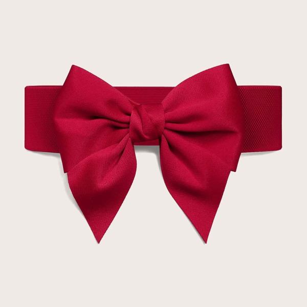 

88CM Plus Size Bow Decor Belt, Red