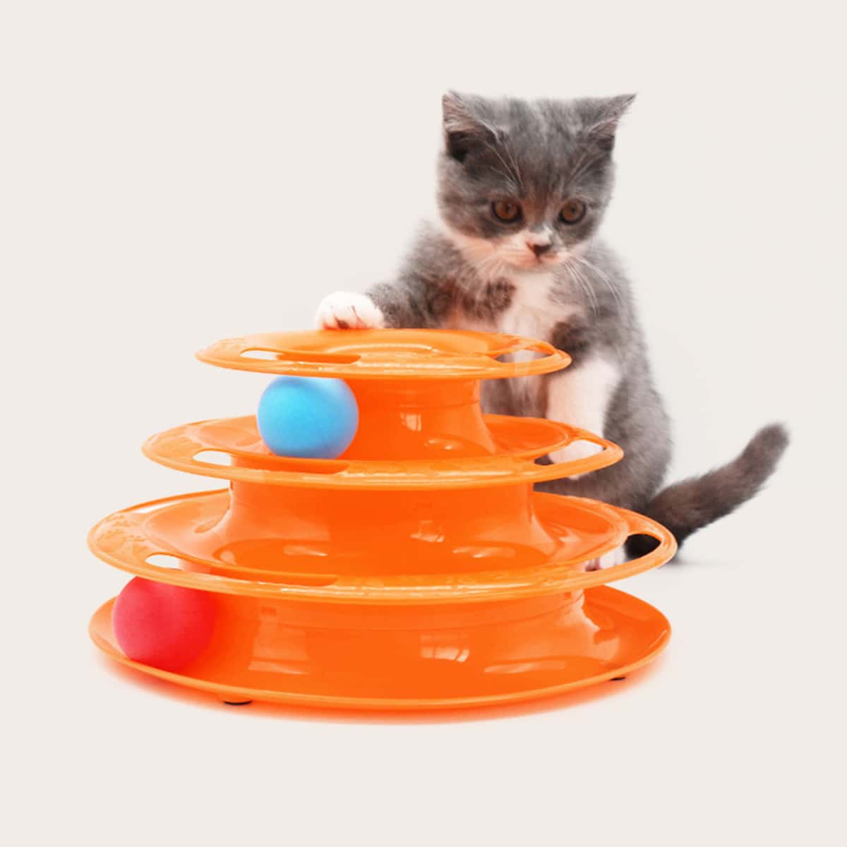 

1pc 3 Layer Cat Track, Orange