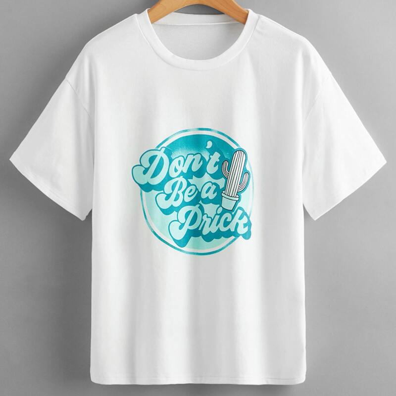 

Slogan Cactus Graphic Tee, White