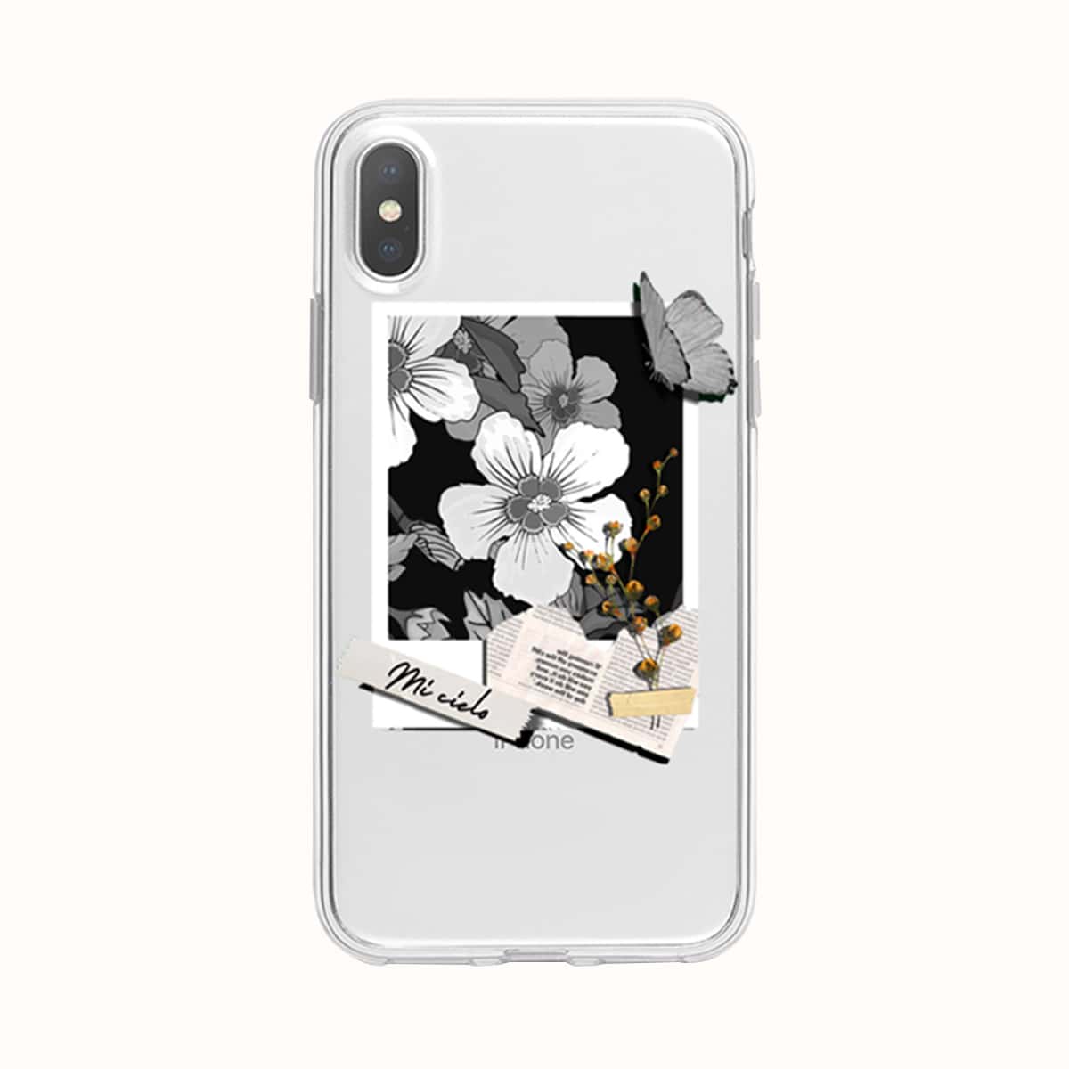 

Floral Clear Phone Case, Multicolor