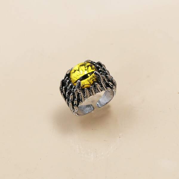 

Men Creative Cuff Ring, Silver