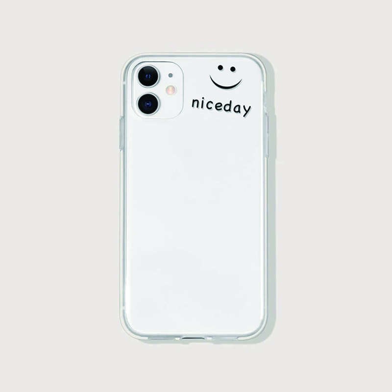 

Smile & Letter Print Phone Case, Multicolor