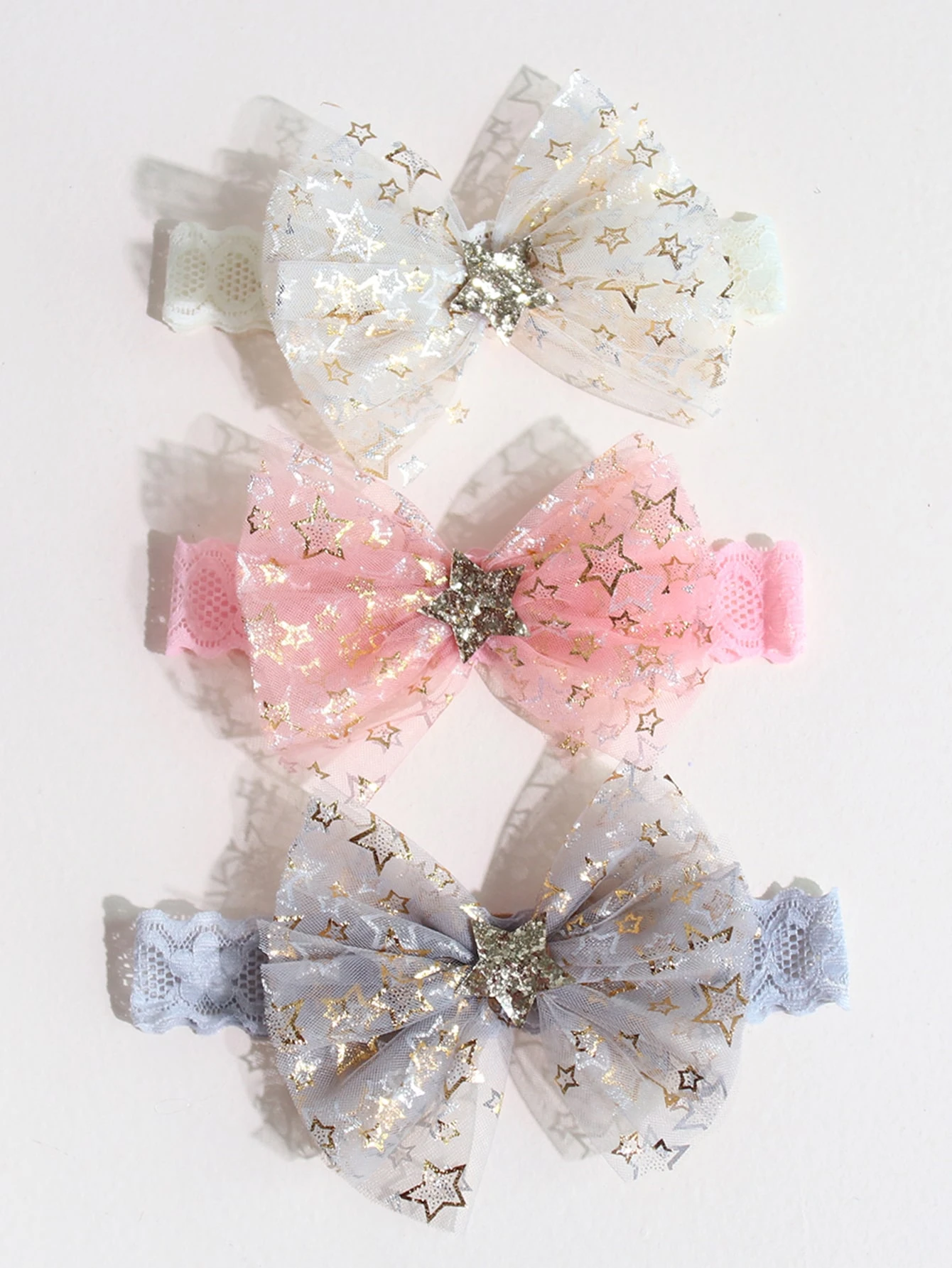SO-buts 4PCS Girls Baby Toddler Solid Color Headband Hair Band Bow Hair Accessories Headwear Princess Hairband Set