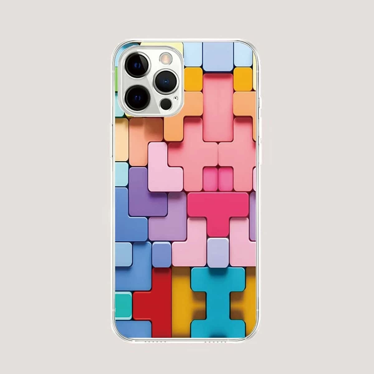 

Building Block Pattern Phone Case, Multicolor