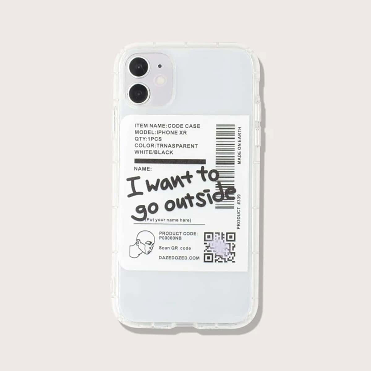 

Bar Code Pattern Phone Case, Multicolor