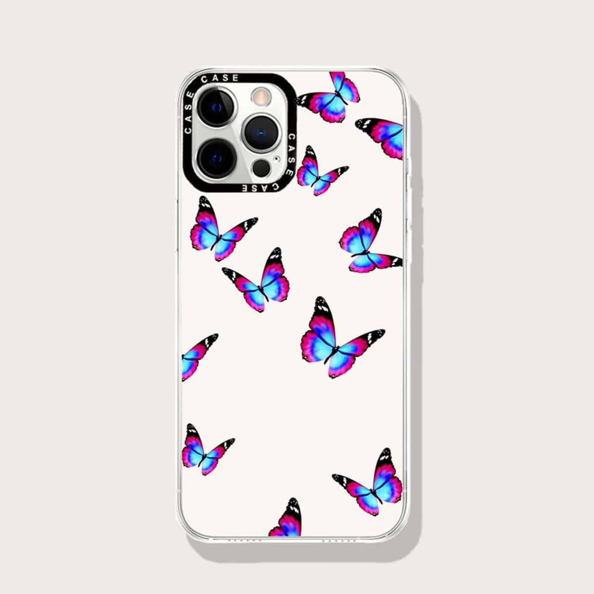 

Butterfly Print Phone Case, Multicolor