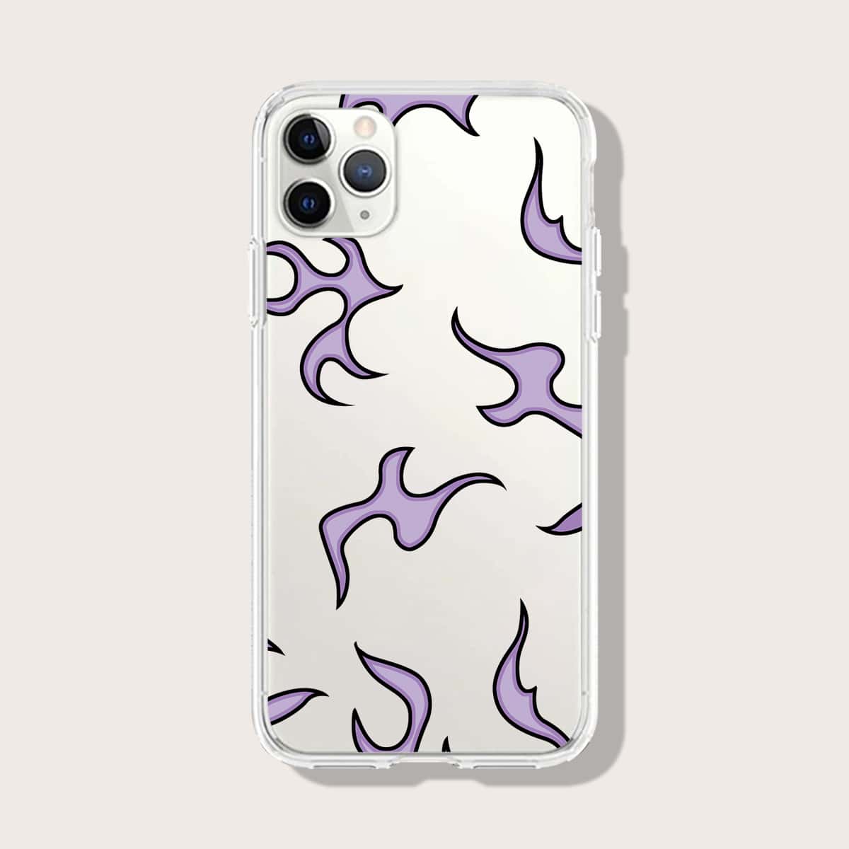 

Fire Pattern Phone Case, Purple
