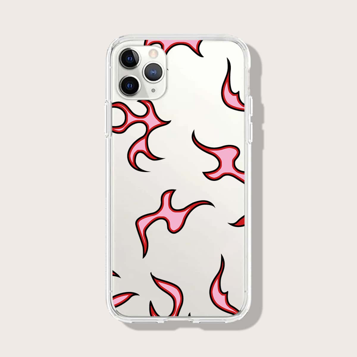 

Fire Pattern Phone Case, Red