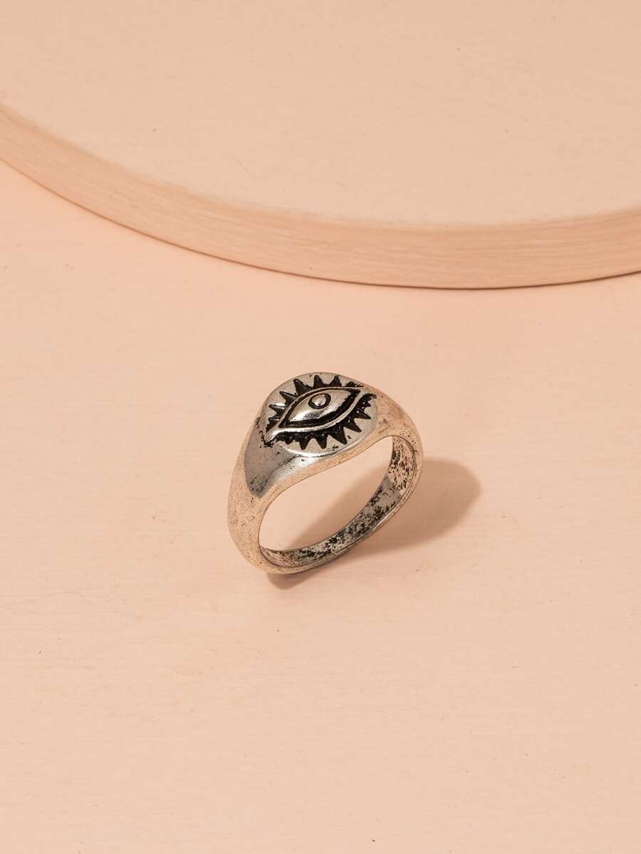 1pc Vintage Ring - Antique Silver - View 1