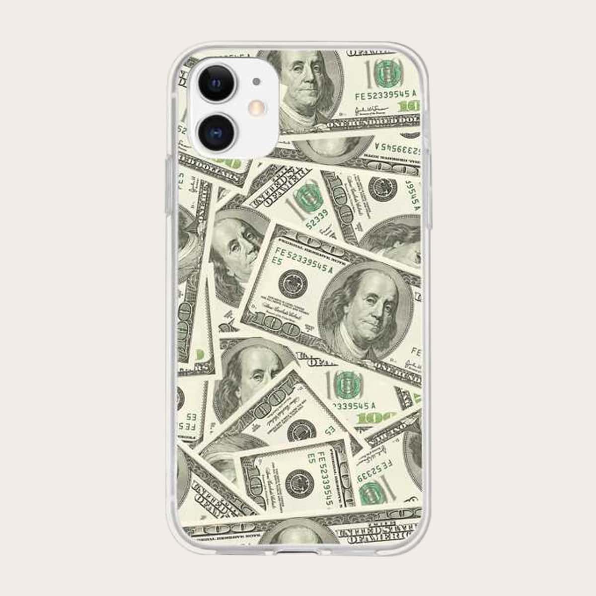 

Dollar Print Phone Case, Multicolor