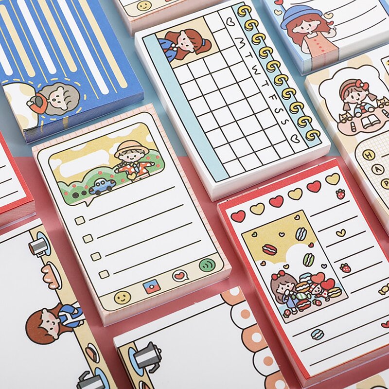 

1pc Cartoon Graphic Random Memo Pad, Multicolor