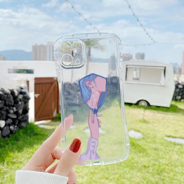 

Cartoon Graphic Clear Phone Case