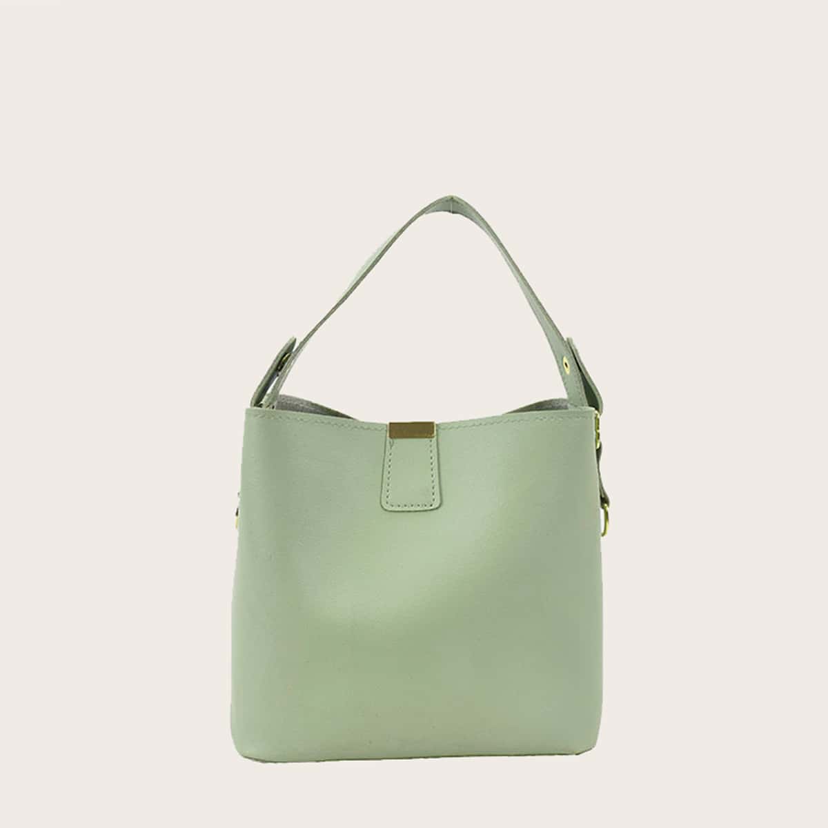 

Solid Bucket Bag, Mint green