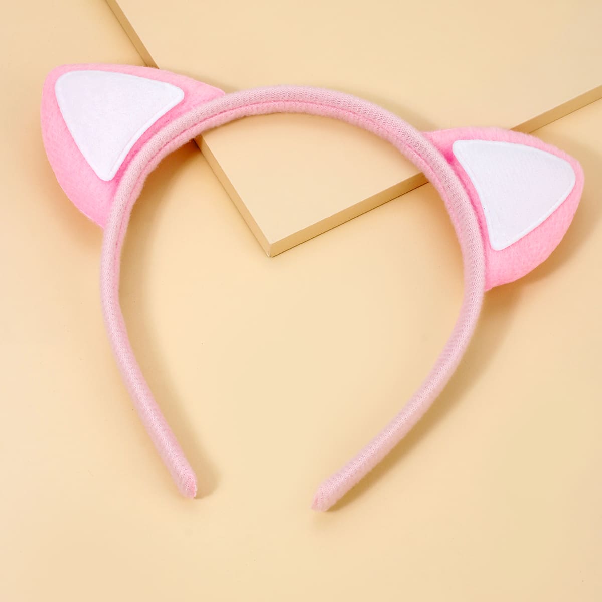 

1pc Fluffy Cat Ear Hair Hoop, Pink