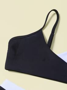 Conjunto de bikini de bloques de color para niña preadolescente, verano playa