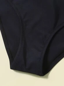 Conjunto de bikini de bloques de color para niña preadolescente, verano playa