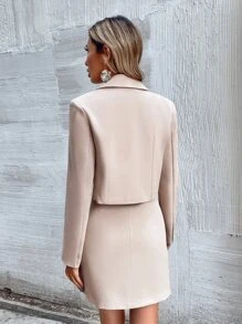 Aveloria 素色雙扣西裝外套