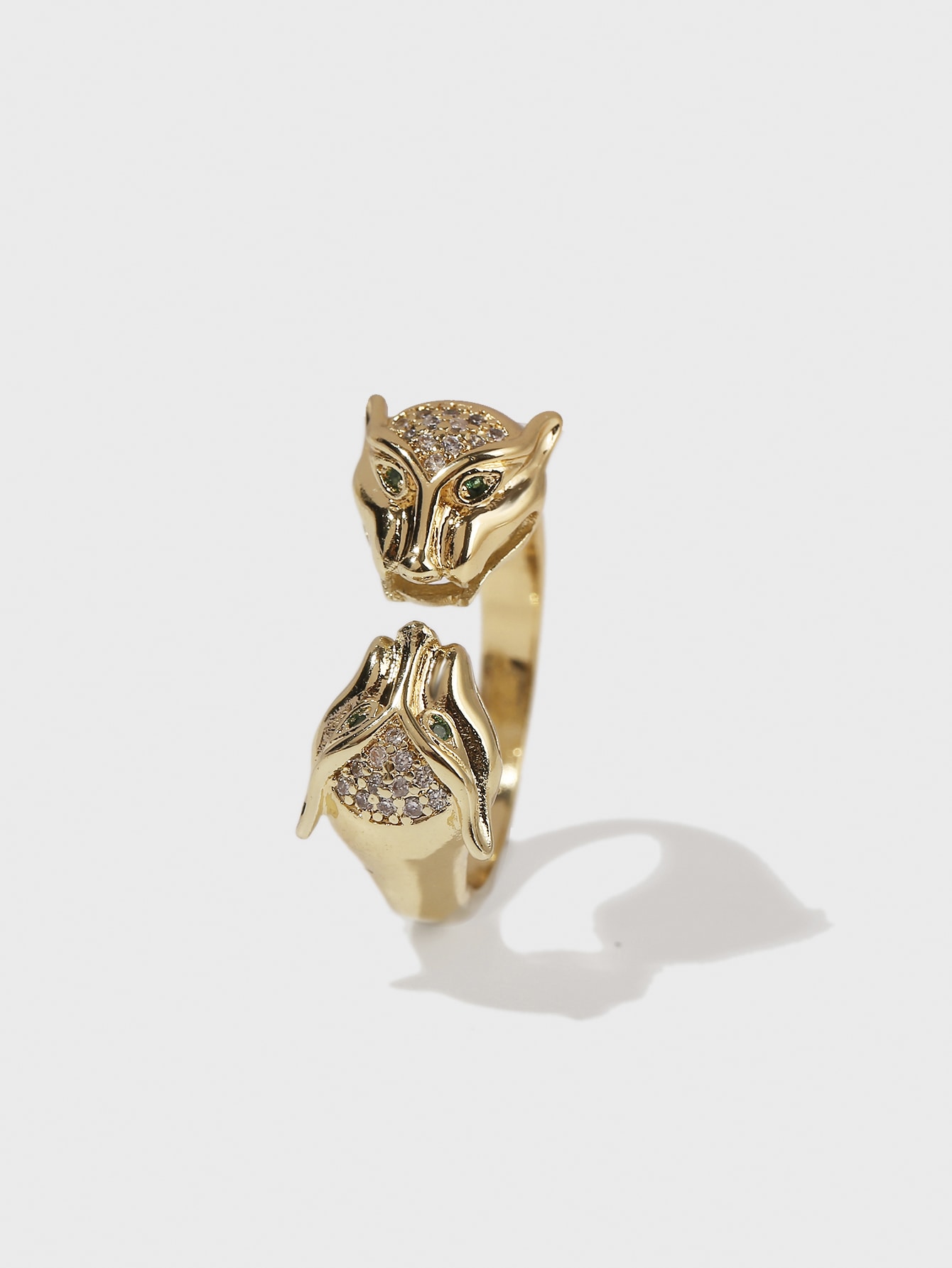 Cubic zirconia cuff ring