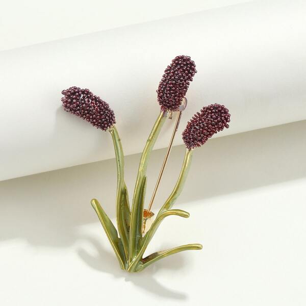 

Plant Decor Brooch, Multicolor