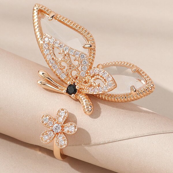 

Zircon Decor Ring, Gold