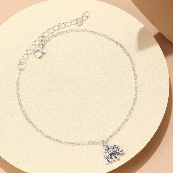 

Animal Charm Chain Bracelet, Silver