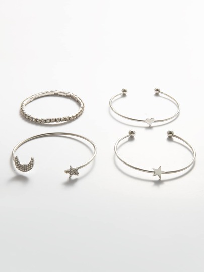 4 قطع سوار ديكور نجمة القمر